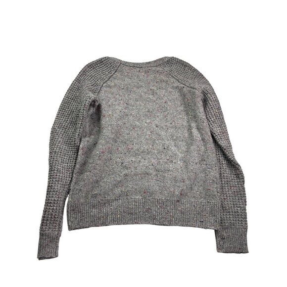 ANA A New Approach Cable Knit Sweater Gray Multicolor Flecks Size M Wool Blend - Picture 5 of 8